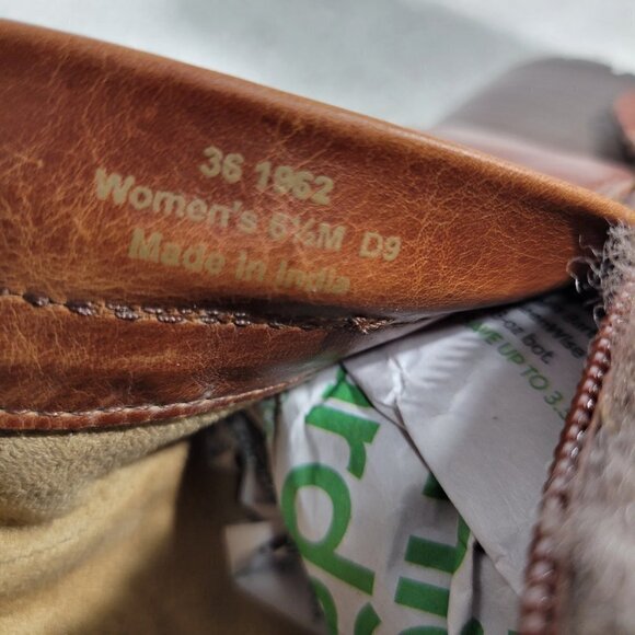 Trask Myrah Women's Size 6.5 M Brown Leather Shearling Trim Waterproof Booties - Picture 10 of 13